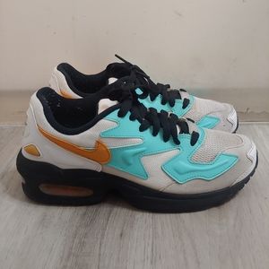 Nike Air Max2 Light Black White Teal Women’s Sz 7
